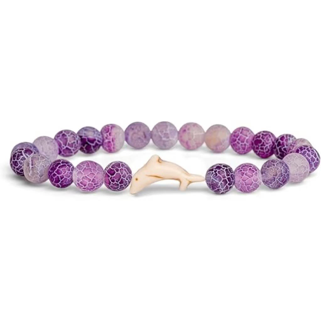 Olivenorma Dolphin Care & Awareness Bracelet with Card - Purple Weathered - A - WIth Card - image 4