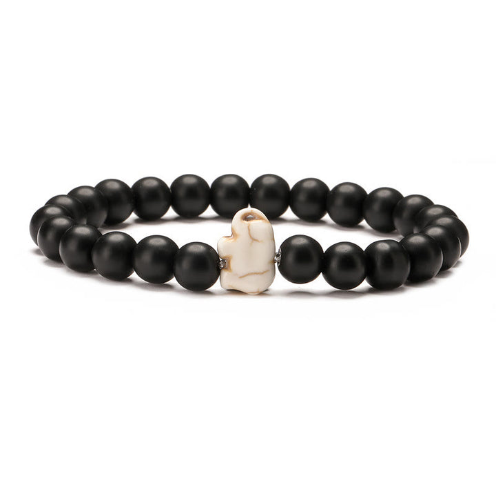 Olivenorma Elephant Protection Bracelet with Card - Black Onyx - With Card - image 2