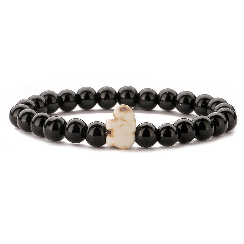 Olivenorma Elephant Protection Bracelet with Card - Obsidian - With Card - image 4