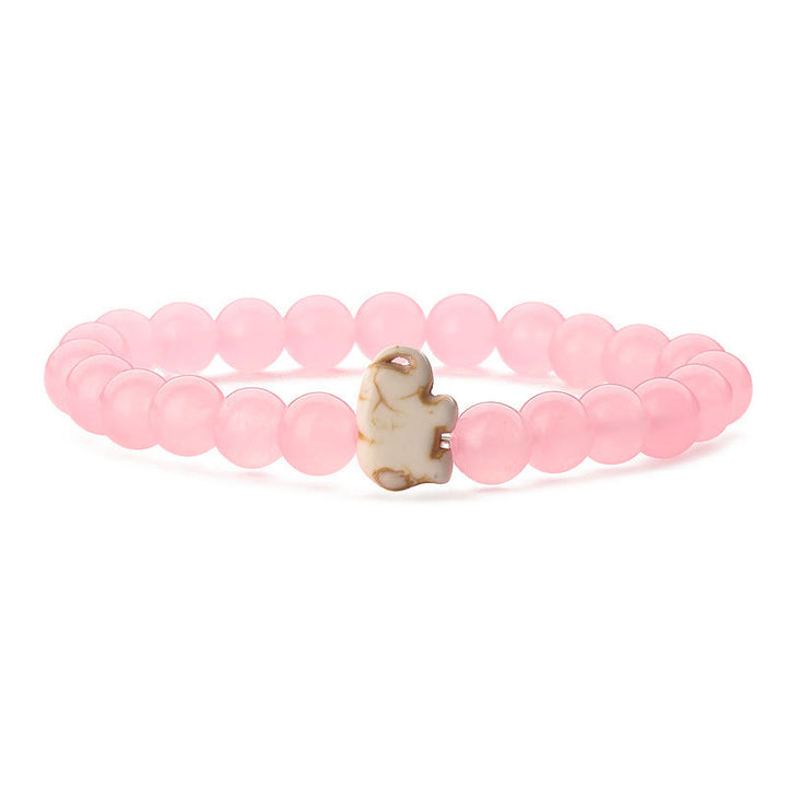 Olivenorma Elephant Protection Bracelet with Card - Rose Quartz - With Card - image 38