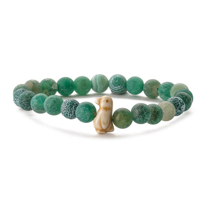 Olivenorma Penguin Habitat Protection Bracelet with Card - Green Crackle Agate - With Card - image 9