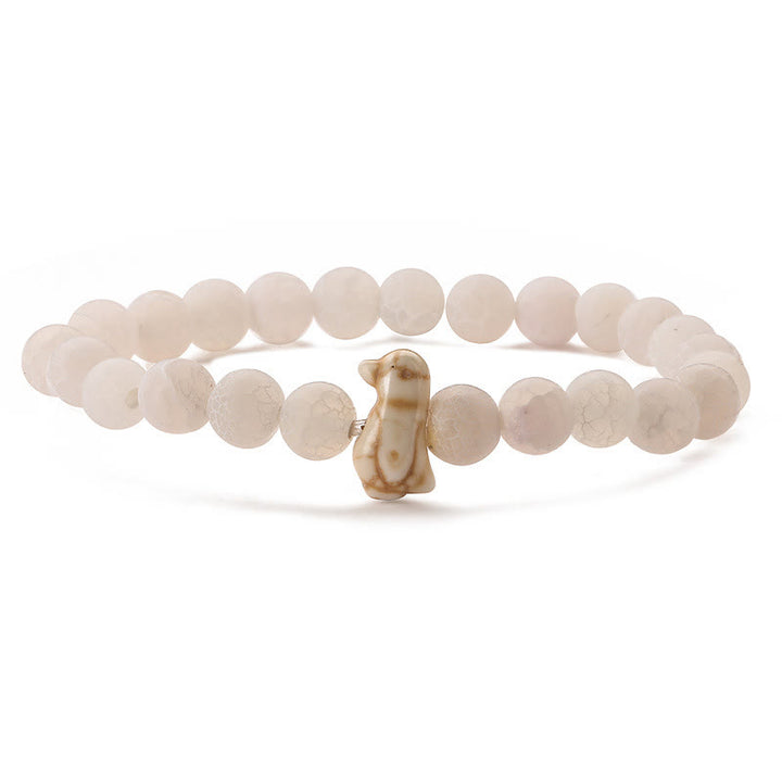 Olivenorma Penguin Habitat Protection Bracelet with Card - White Crackle Agate - With Card - image 6