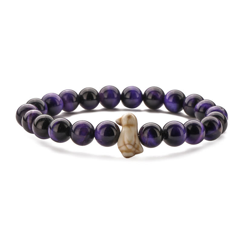 Olivenorma Penguin Habitat Protection Bracelet with Card - Purple Tiger Eye - With Card - image 19