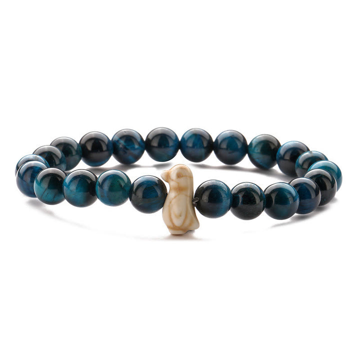 Olivenorma Penguin Habitat Protection Bracelet with Card - Peacock Blue Tiger Eye - With Card - image 18