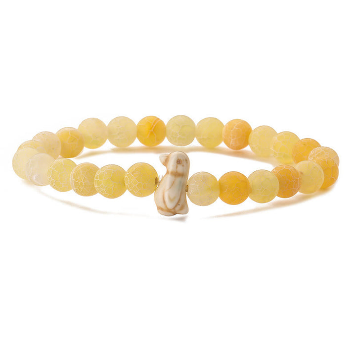 Olivenorma Penguin Habitat Protection Bracelet with Card - yellow Crackle Agate - With Card - image 7
