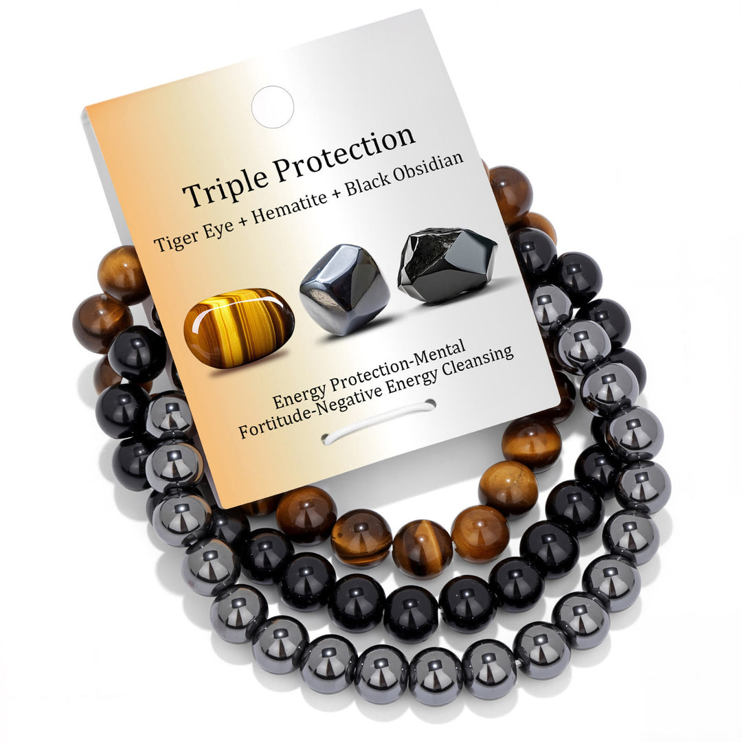 FREE Today: Natural Stone Beaded Healing Bracelet Set - Triple Protection - image 7