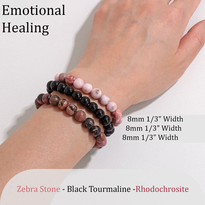 Olivenorma Natural Stone Beaded Healing Bracelet Set - image 20