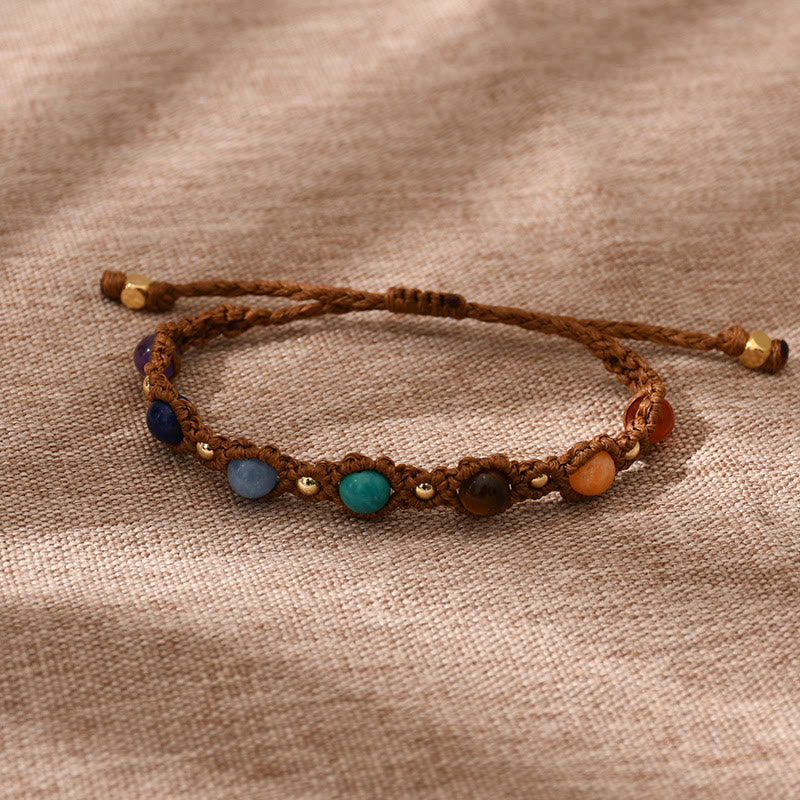 Olivenorma Colorful Natural Stone Wrapped Design Bracelet - Natural Stone - Style#3 - image 4