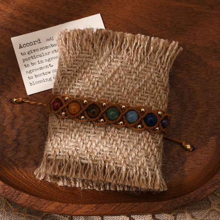 Olivenorma Colorful Natural Stone Wrapped Design Bracelet - image 2
