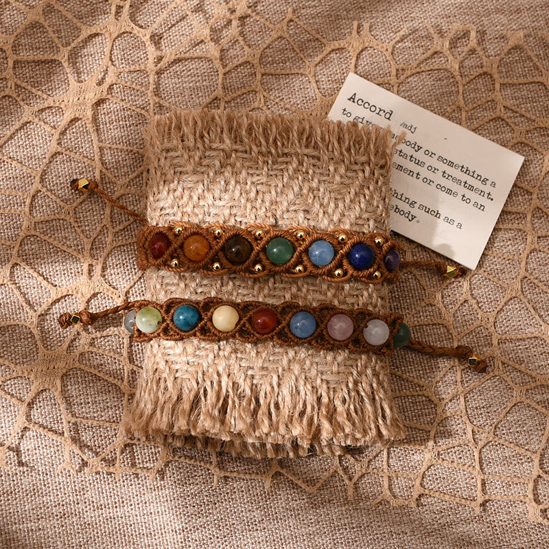 Olivenorma Colorful Natural Stone Wrapped Design Bracelet - image 3