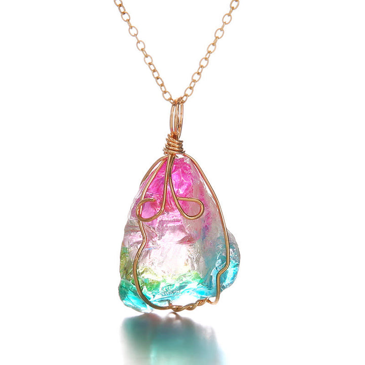 FREE Today: Electroplated Clear Crystal Necklace - Necklace - image 0