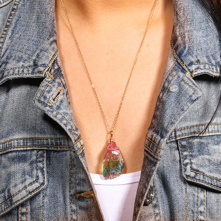 FREE Today: Electroplated Clear Crystal Necklace - image 1