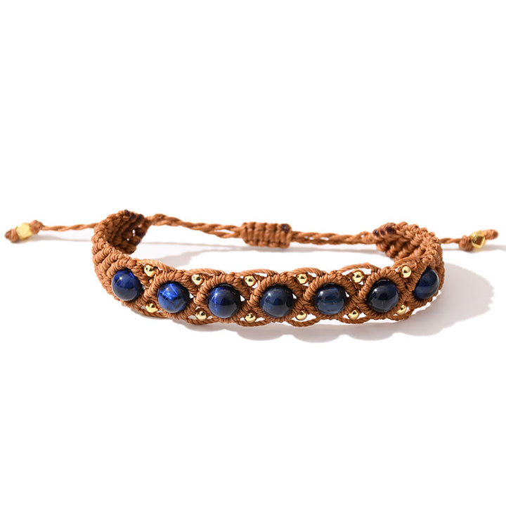 Olivenorma Multicolor Tiger Eye Wrapped Design Bracelet - Dark Blue Tiger Eye - image 8