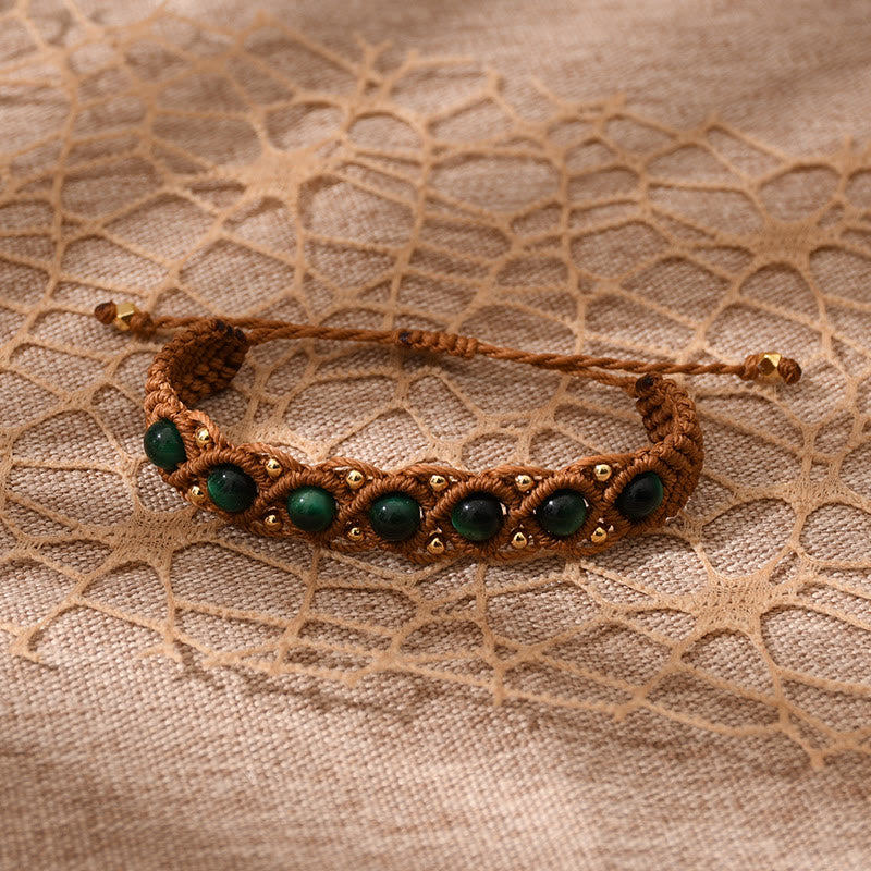 Olivenorma Multicolor Tiger Eye Wrapped Design Bracelet - Green Tiger Eye - image 1