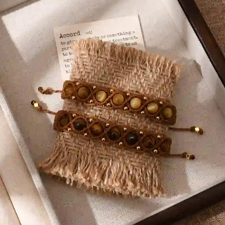 Olivenorma Multicolor Tiger Eye Wrapped Design Bracelet - image 0