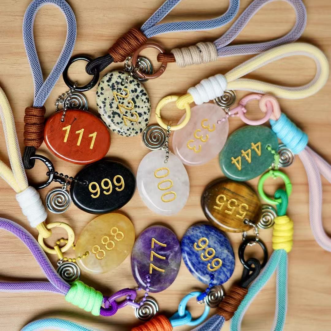 Olivenorma Natural Stone Angel Number Keychain - image 20