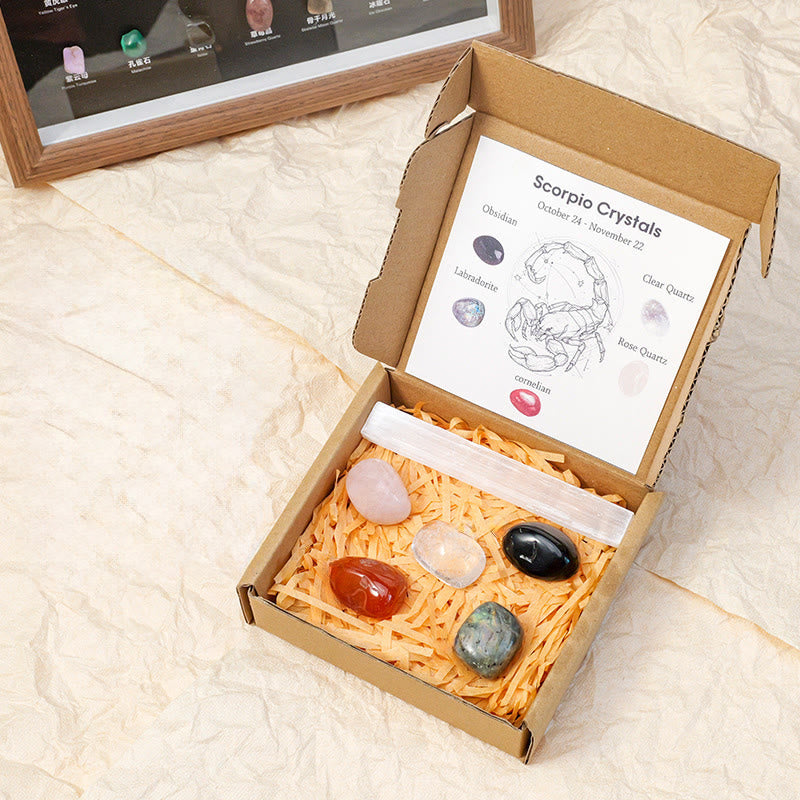 Olivenorma Zodiac Crystal Raw Stone Healing Set - Scorpio - image 8