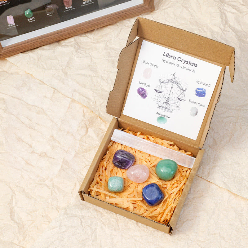 Olivenorma Zodiac Crystal Raw Stone Healing Set - Libra - image 4