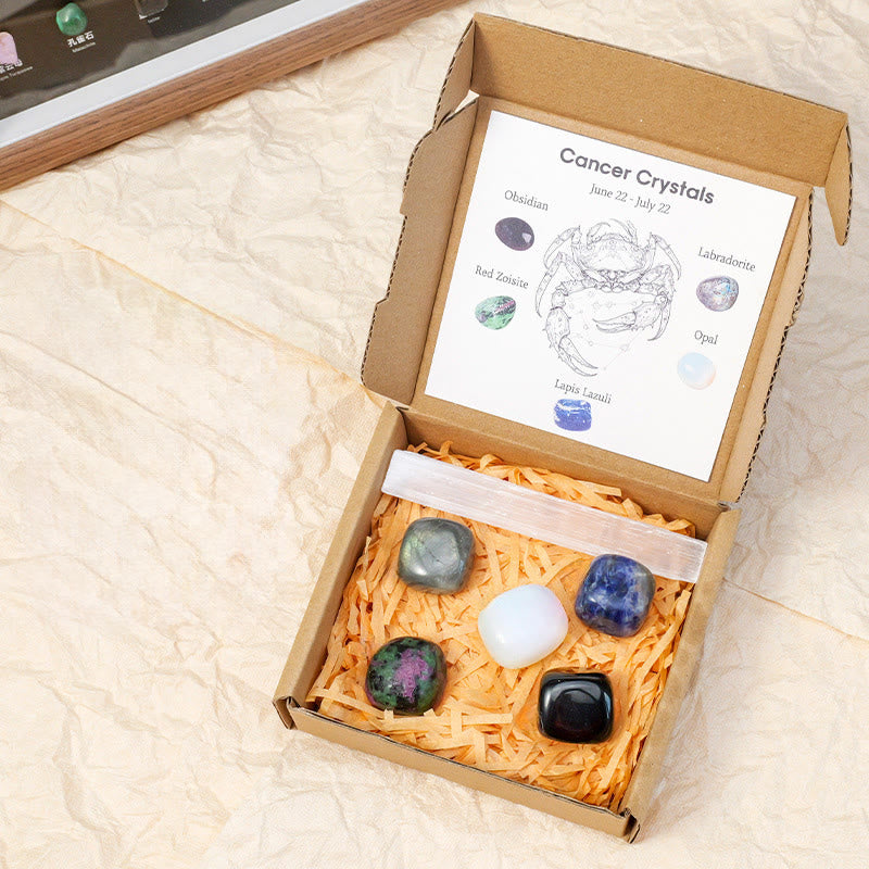 Olivenorma Zodiac Crystal Raw Stone Healing Set - Cancer - image 7