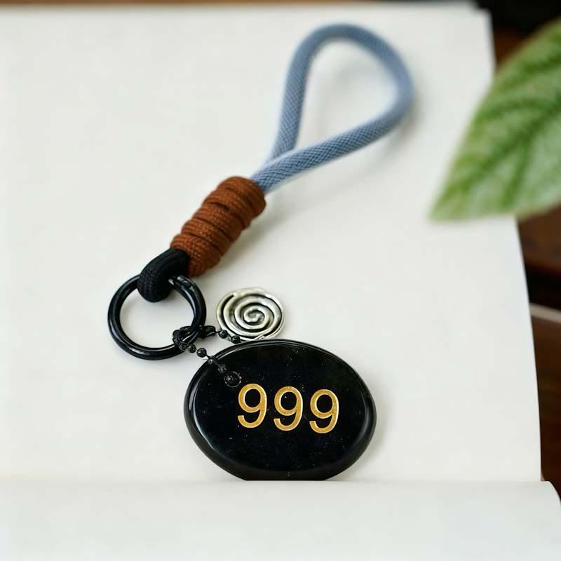 FREE Today: Natural Stone Angel Number Keychain - 999 & Obsidian - image 18