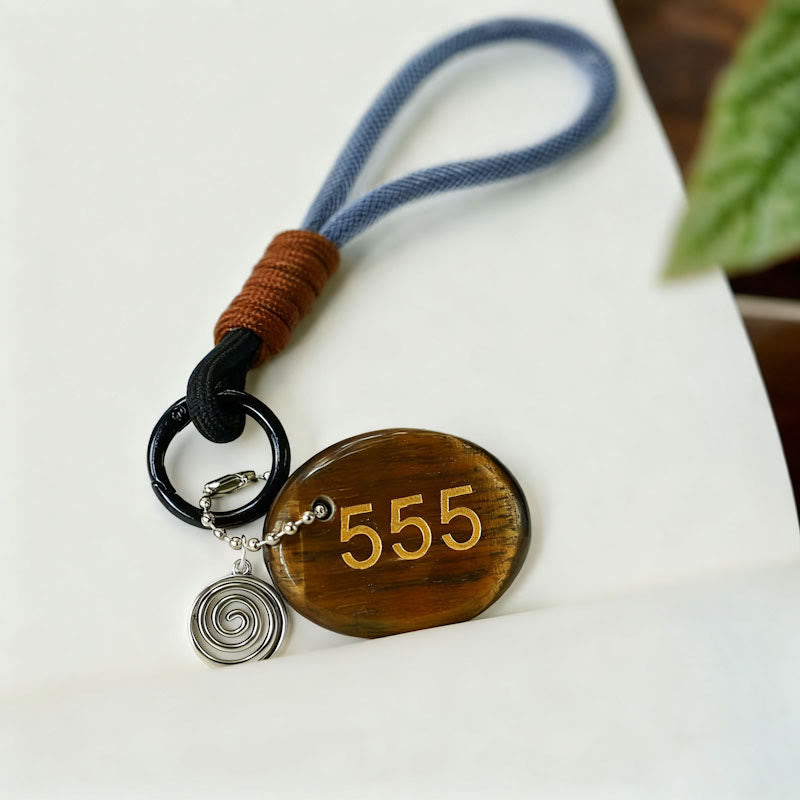 FREE Today: Natural Stone Angel Number Keychain - 555 & Tiger Eye - image 10