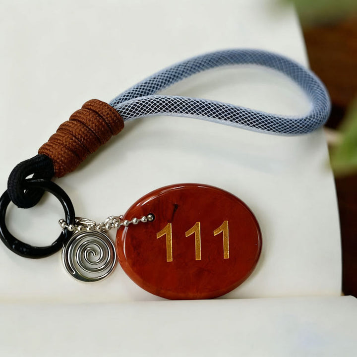 FREE Today: Natural Stone Angel Number Keychain - 111 & Red Jasper - image 4