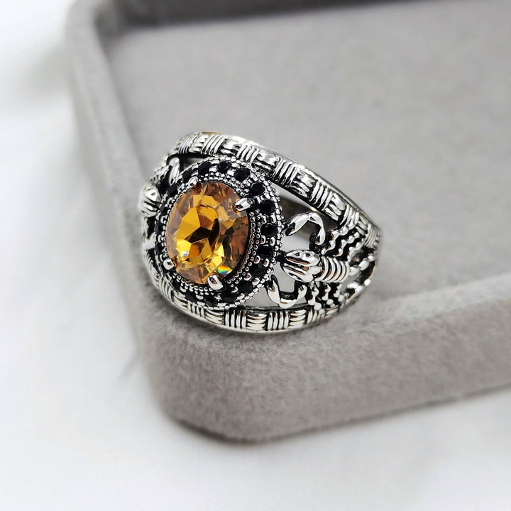 FREE Today: Citrine Zircon Scorpion Alloy Ring - image 1