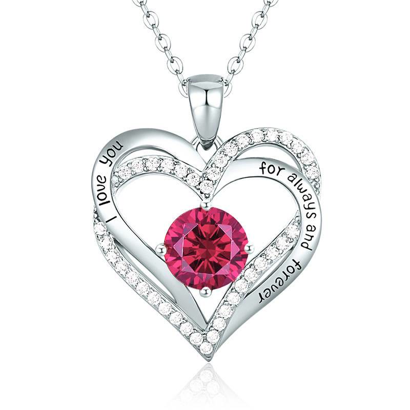 Olivenorma "I Love You Always and Forever" – Forever Love Birthstone Heart Necklace - image 18