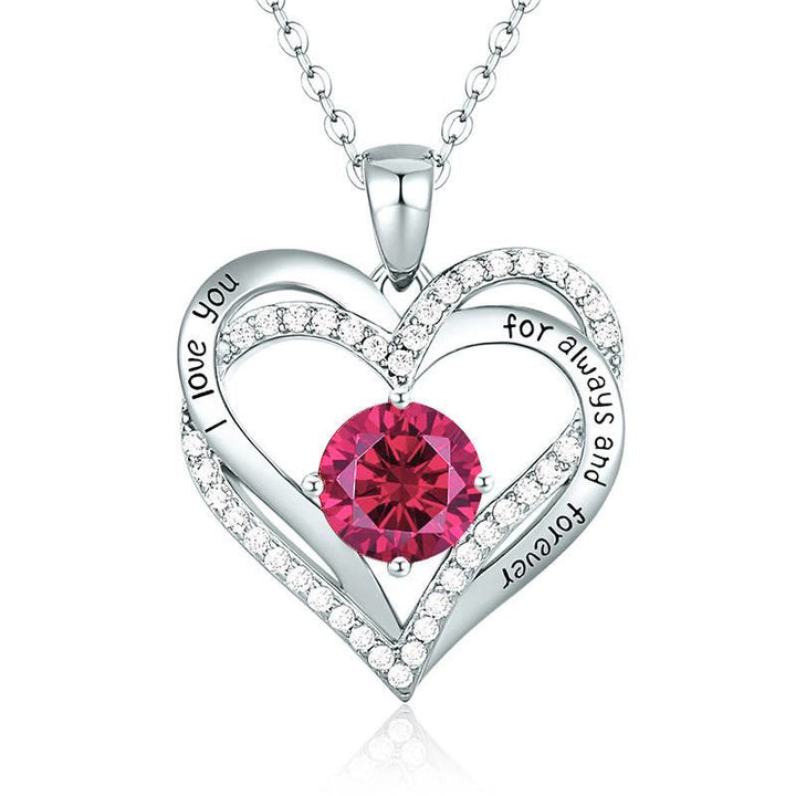 Olivenorma "I Love You Always and Forever" – Forever Love Birthstone Heart Necklace - image 18