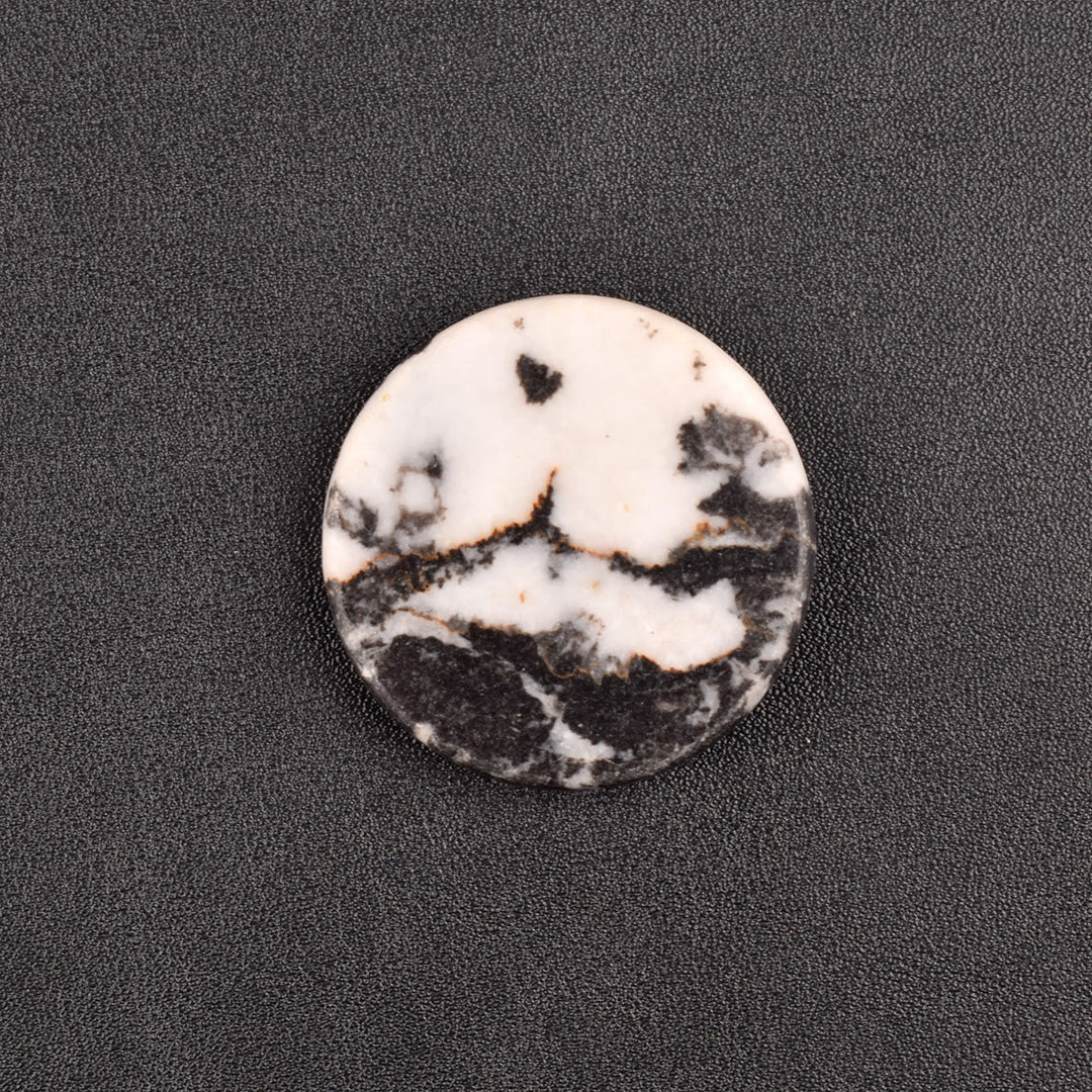 Olivenorma Round Healing Natural Stone Gemstone Decoration - Black & White Zebra - image 36