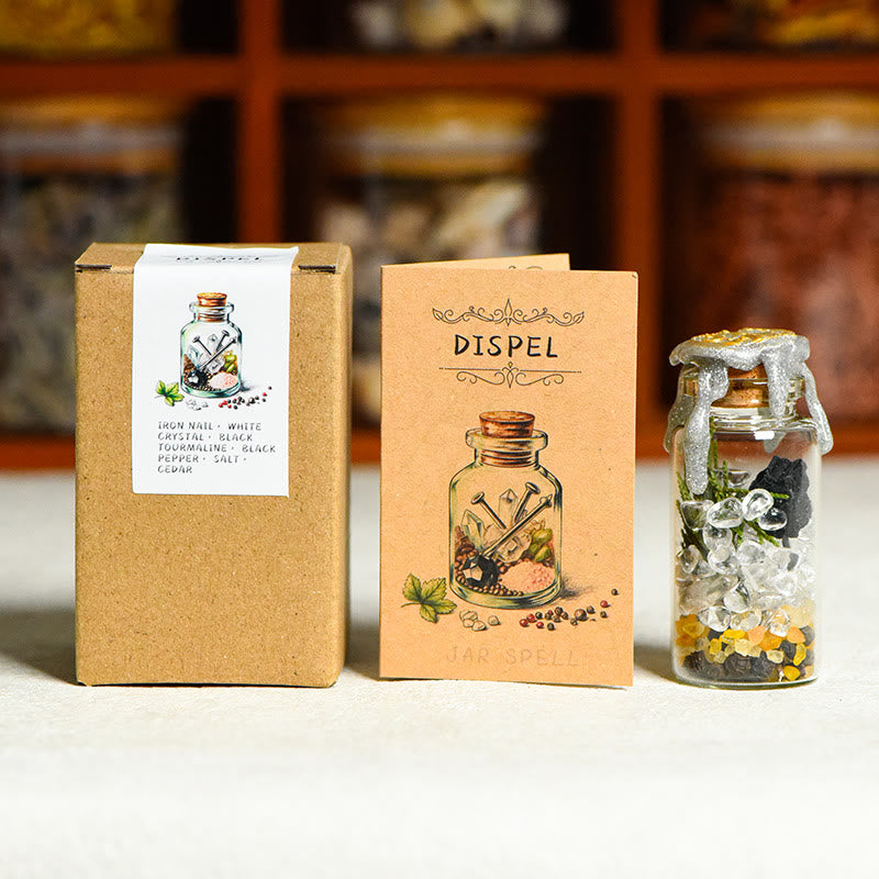 Olivenorma Natural Stone Healing Wish Bottle Gemstone Decoration - DISPEL - image 1