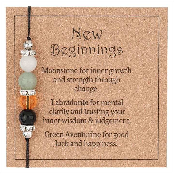 Olivenorma Natural Stone Crystal Beaded Healing Keychain - White Rhinestone Circle#01 - image 0