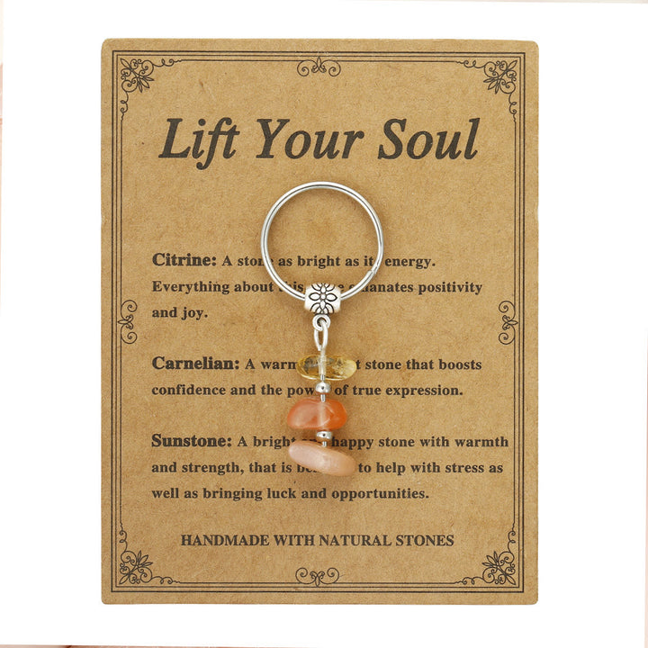 Olivenorma Handmade Natural Stone Healing Keychain - Lift Your Soul - image 5