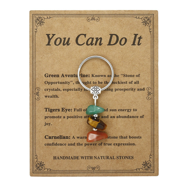 Olivenorma Handmade Natural Stone Healing Keychain - You Can Do It - image 8