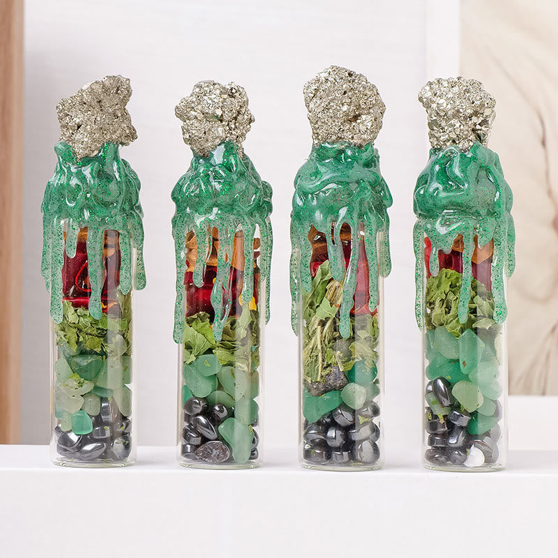 Olivenorma Natural Stone  Wish Bottle Healing Gemstone Decoration - image 1