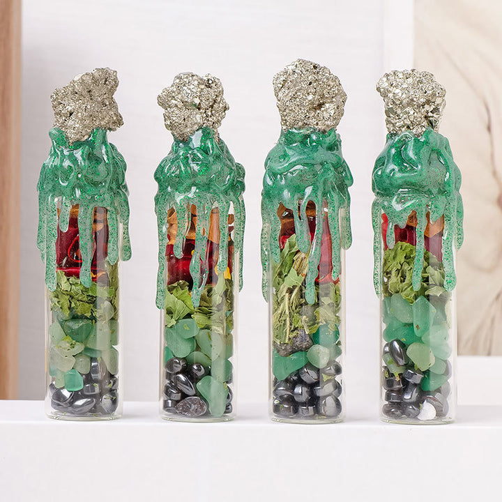 Olivenorma Natural Stone  Wish Bottle Healing Gemstone Decoration - image 1