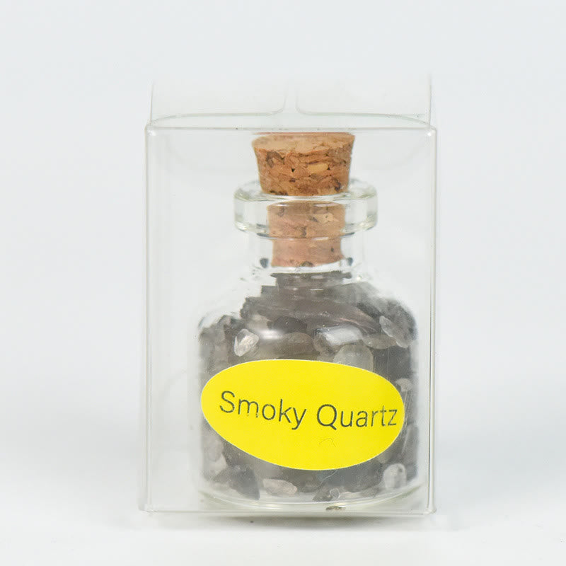 Olivenorma Natural Stone Crystal Wish Bottle Gemstone Decoration - Smoky Quartz - image 6