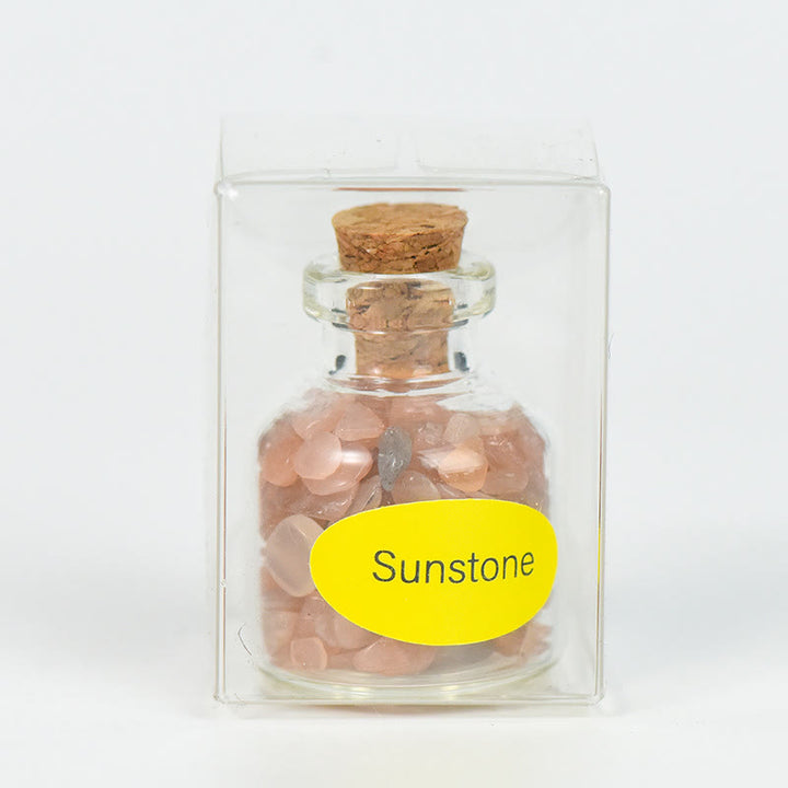 Olivenorma Natural Stone Crystal Wish Bottle Gemstone Decoration - Sunstone - image 41