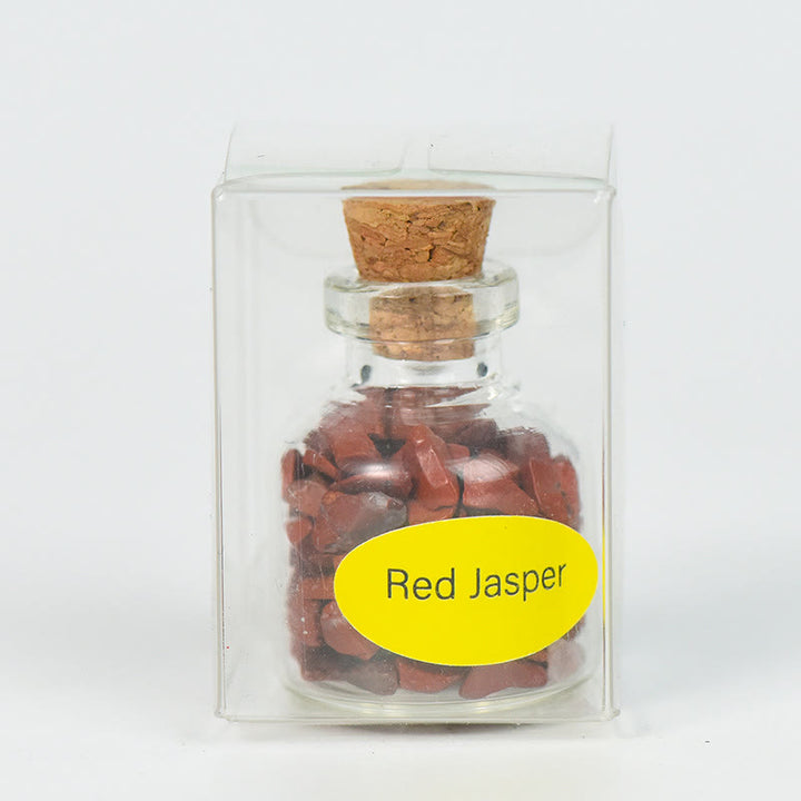 Olivenorma Natural Stone Crystal Wish Bottle Gemstone Decoration - Red Jasper - image 14