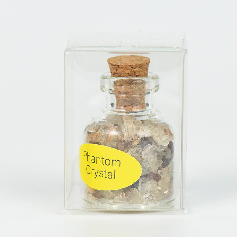 Olivenorma Natural Stone Crystal Wish Bottle Gemstone Decoration - Green Phantom Quartz - image 37