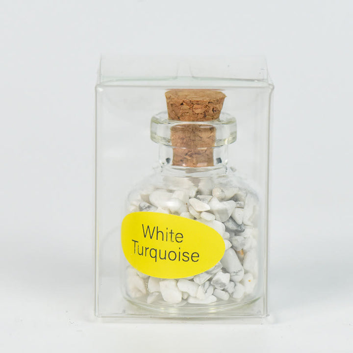 Olivenorma Natural Stone Crystal Wish Bottle Gemstone Decoration - White Turquoise - image 26