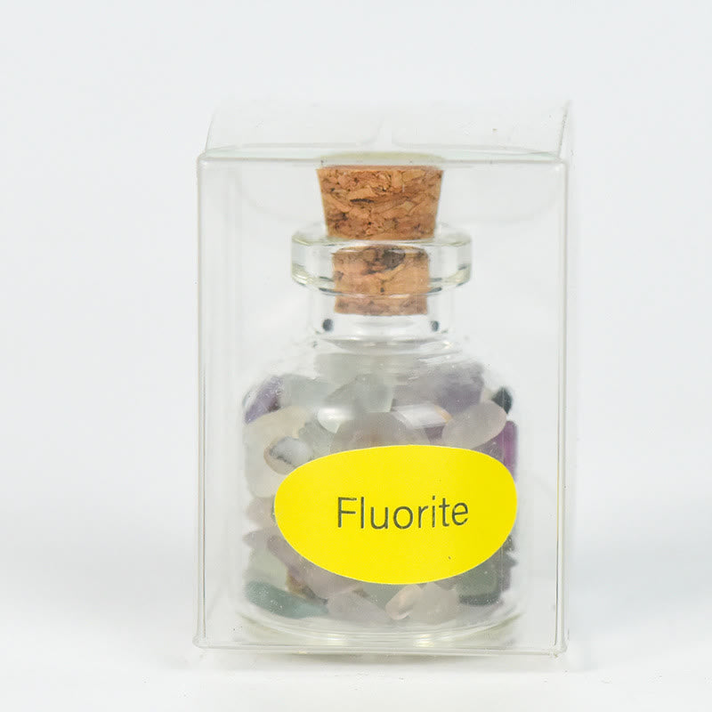 Olivenorma Natural Stone Crystal Wish Bottle Gemstone Decoration - Fluorite - image 28