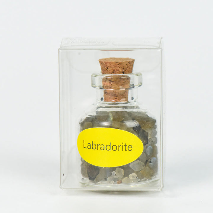 Olivenorma Natural Stone Crystal Wish Bottle Gemstone Decoration - Labradorite - image 22