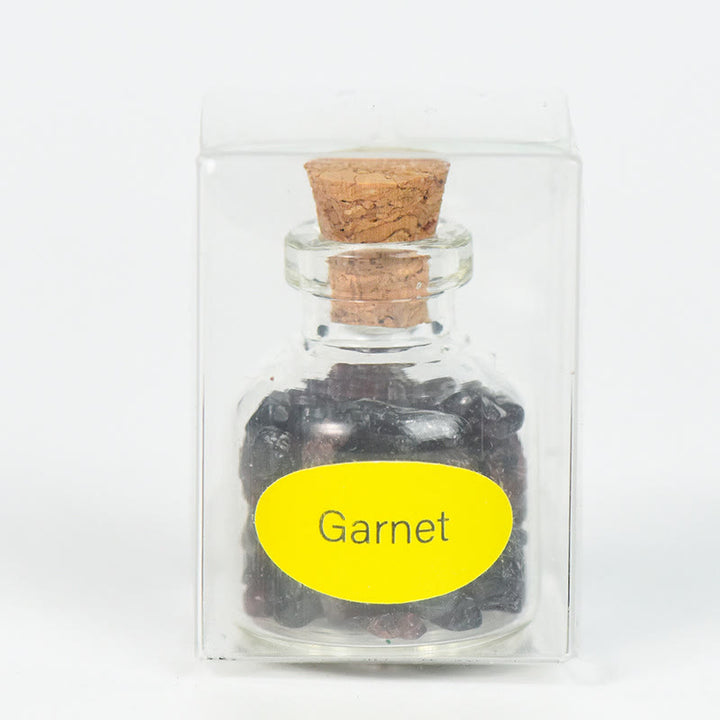 Olivenorma Natural Stone Crystal Wish Bottle Gemstone Decoration - Garnet - image 43