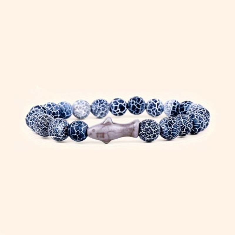 Olivenorma Shark Protection Bracelet with Card - Blue Crackle Agate - With Card - image 3