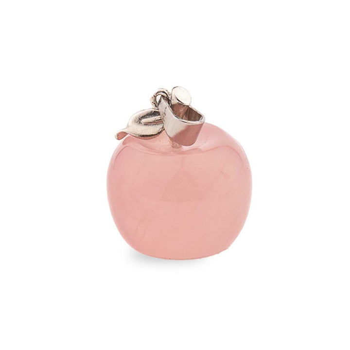 Olivenorma Christmas Eve Natural Stone Apple Carving Gemstone Decoration - Rose Quartz - 30*35cm - image 6