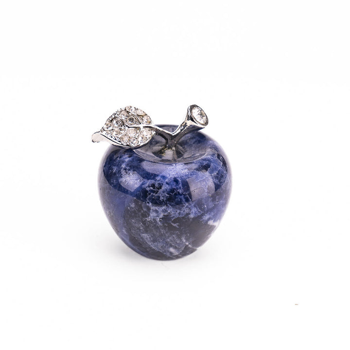 Olivenorma Christmas Eve Natural Stone Apple Carving Gemstone Decoration - Blue Sodalite - 30*35cm - image 12
