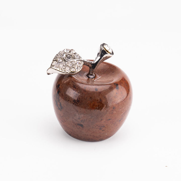 Olivenorma Christmas Eve Natural Stone Apple Carving Gemstone Decoration - Mahogany Obsidian - 30*35cm - image 50