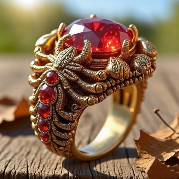 FREE Today: Red Gold Ruby Crystal Scorpion Ring - image 4