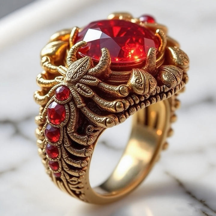 FREE Today: Red Gold Ruby Crystal Scorpion Ring - image 2